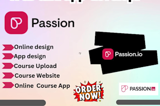 set up build and publish passion io online course app  kajabi website thinkific