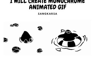 create simple monochrome animated gif