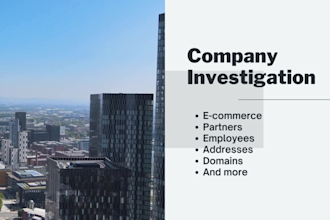 investigate any company for you