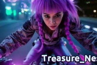 create futuristic ai generated cyberpunk music video