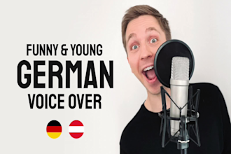 do a funny young male german voice over, deutsche stimme