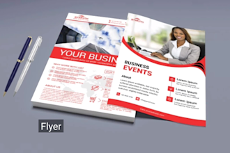 design professional logo, business card, letterhead, stationery, flyer, invoice