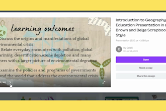develop a powerpoint, presentation in canva
