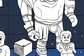 draw a professional roblox thumbnail for youtube