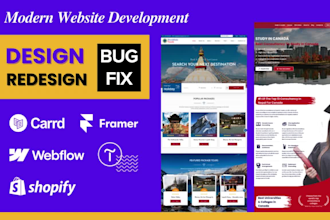 design high converting websites on carrd, tilda, framer, webflow and shopify