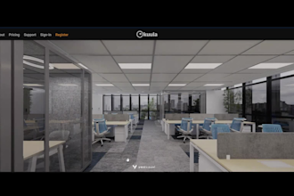 create high quality 360 architecture render and virtual tour