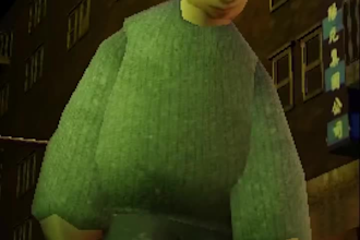 create a 3d animation in low poly 3d retro character ps1 n64 style