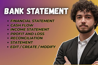 do bank statement reconciliation, paystubs and bookkeeping