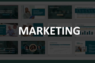 design a presentation with business infographics