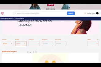 develop an ecommerce website using react and nextjs