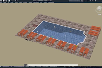 create a detailed design for a swimming pool of any complexity