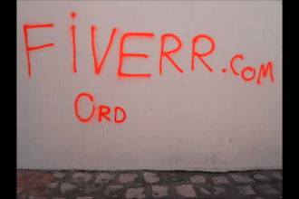stop motion your company name with a lovely effect in form of graffiti