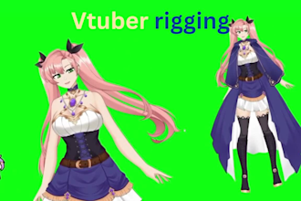do 2d vtuber model live2d rigging facerig anime model 3d vtuber model
