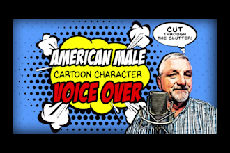 create a non ai fun male video game and cartoon character voice