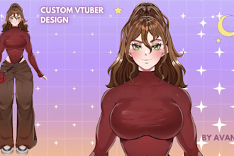 design and rig your live 2d vtuber model free twitch banner