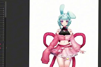 draw live2d model 2d vtuber character anime vtuber character live2d rigging