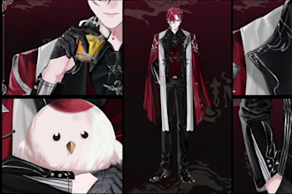 draw a high quality male and female 2d vtuber model, 3d vtuber model commission