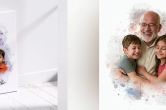 paint a memorial watercolor portrait for your loved ones