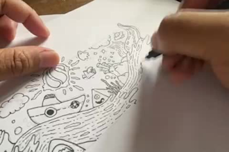 create hand drawn doodle art for your brand