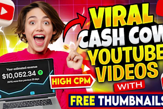 create top 10 cash cow faceless videos and youtube automation channel