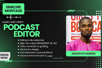 deliver smooth podcast video edits 100 percent satisfaction assured