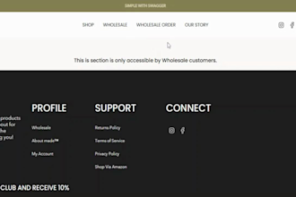 create a shopify wholesale portal without shopify plus b2b setup