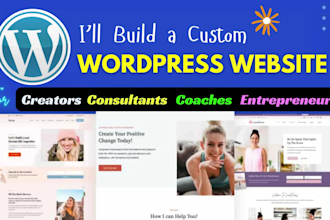 build high converting wordpress coaching website to promote services and courses