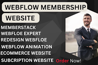 do webflow membership web application and custom cms development