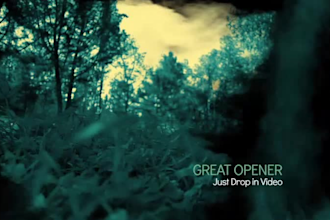 make grungy horror smoky styled intro video trailer