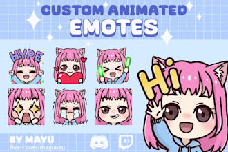 create custom cute chibi animated emotes