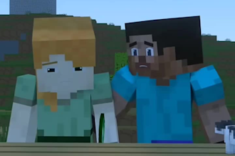create epic 3d minecraft monster animation  for youtube tiktok reels