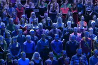 record professional epic choir or gospel choir background vocals