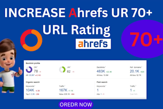 increase URL rating domain rating ahrafs 80 plus