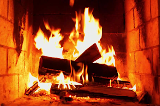 create fireplace relaxing meditation music video with fire crackle sound