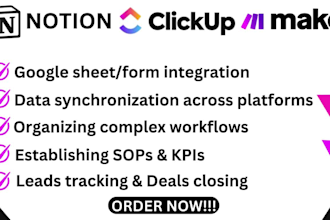 notion integrate n8n ai clickup template track CRM board expert clickup planner