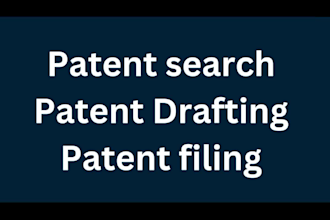 do patent search, patent drafting and patent filing