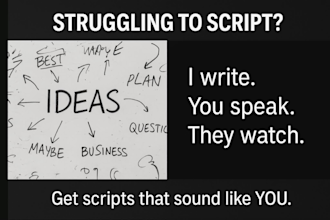 write short and long form video scripts for coaches and consultants