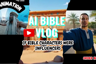 create ai animation ai bible vlog videos with bible characters as influencers