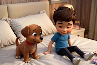 create 3d animated kids story videos