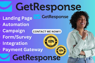 set up automation and landing page using getresponse CRM