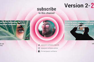 design youtube end screen and outro video