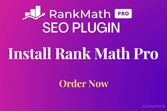 install rank math pro with license on your website