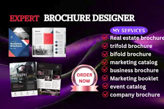 design a professional brochure to promote your market business, event and brand