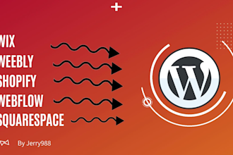 convert wix weebly webflow or shopify to wordpress website