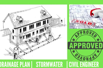 design drainage plan, stormwater, water supply autocad civil engineer site plan