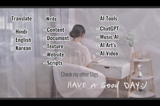 do translation, content writing, and ai prompt creation