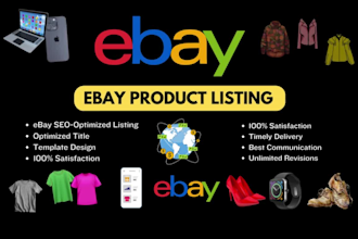 be your expert ebay product lister and uploader