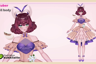 design and draw live2d model for vtuber