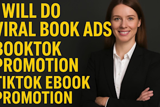 viral ebook promotion on my booktok tiktok influencer page to rank book book ads