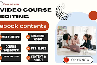 create and edit online course videos, ebooks, and complete elearning contents